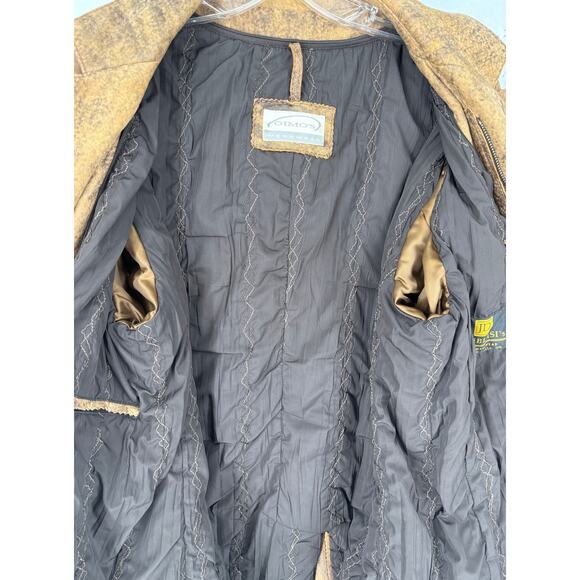 Gimo's Leather Italy Coat Size 44 Rustic Burnished Luxury Mens - Picture 11 of 16